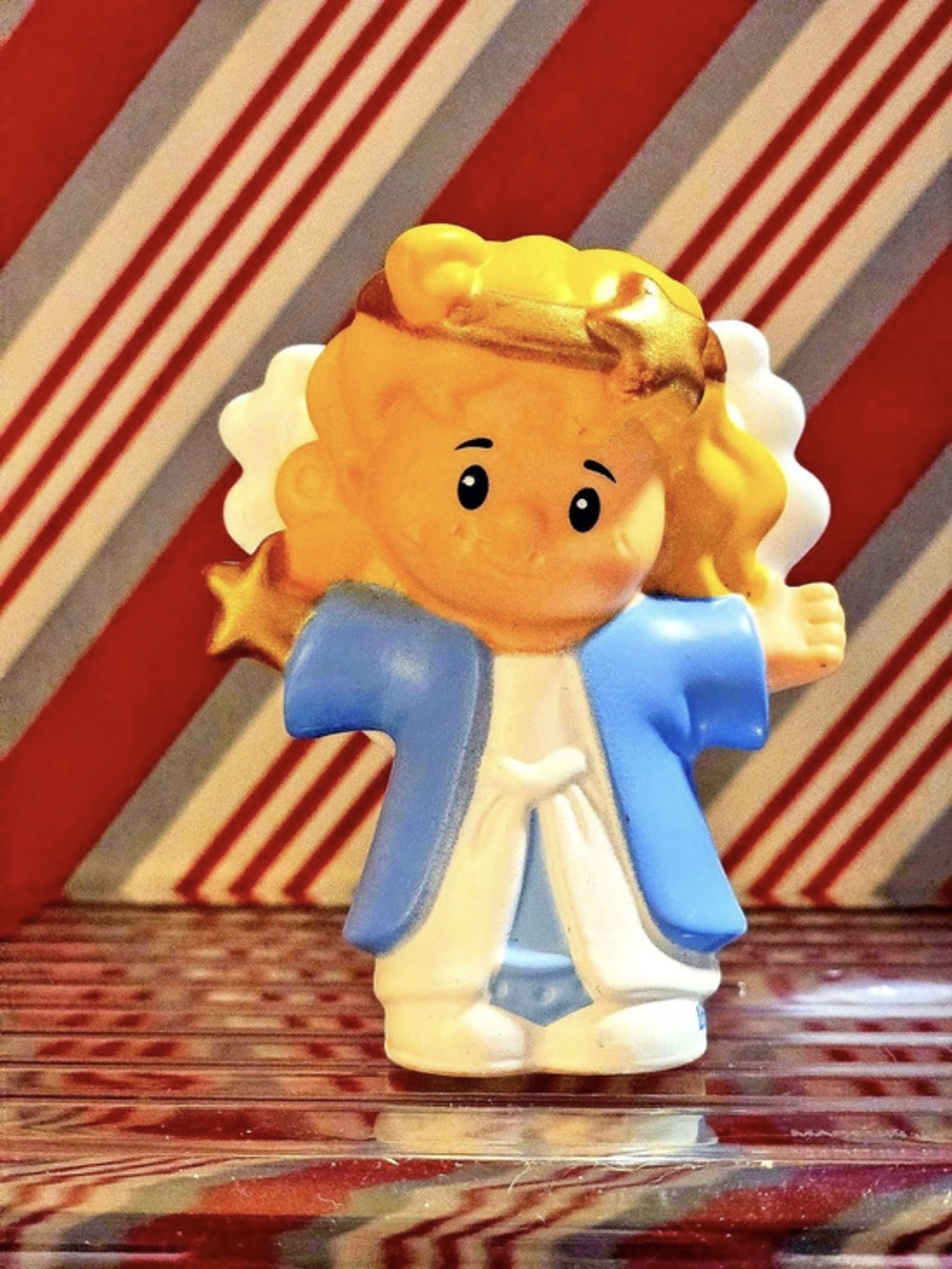 2019 Fisher Price Little People Nativity Angel Christmas Gold Halo